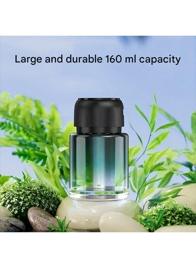 معطر ذكي للسيارة 160 مل – جهاز ناشر عطور أوتوماتيكي للسيارة بتقنية الأروماثيرابي، معطر هواء قابل للشحن USB مع إضاءة LED محيطية أنيقة، ناشر روائح طويل الأمد للمقصورة الداخلية والمكتب والمنزل، جهاز فاخر لتنقية الهواء ونشر العطور لأجواء منعشة ومريحة - Image 3