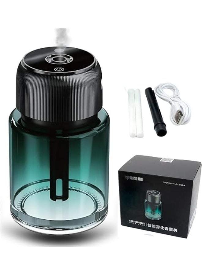 معطر ذكي للسيارة 160 مل – جهاز ناشر عطور أوتوماتيكي للسيارة بتقنية الأروماثيرابي، معطر هواء قابل للشحن USB مع إضاءة LED محيطية أنيقة، ناشر روائح طويل الأمد للمقصورة الداخلية والمكتب والمنزل، جهاز فاخر لتنقية الهواء ونشر العطور لأجواء منعشة ومريحة - Image 1