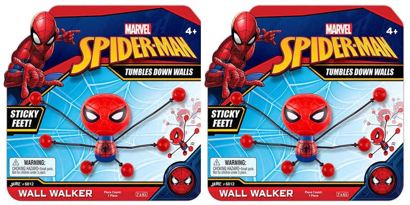 Ja-Ru JA-RU Spiderman Stretchy Window-Crawler (2 Units) | Wall-Climber and Window Walker-Rolling Sticky Toys | Marvel Avengers Superhero Fidget Toys | Toys and Novelty Toys for Kids. 6812-2 - Image 1