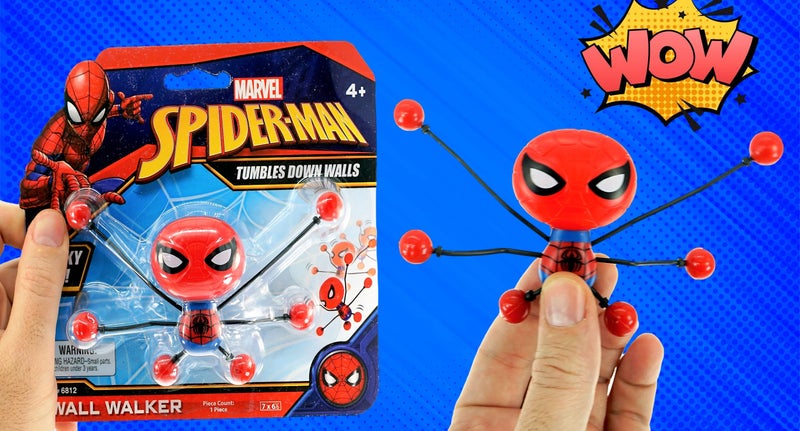 Ja-Ru JA-RU Spiderman Stretchy Window-Crawler (2 Units) | Wall-Climber and Window Walker-Rolling Sticky Toys | Marvel Avengers Superhero Fidget Toys | Toys and Novelty Toys for Kids. 6812-2 - Image 3