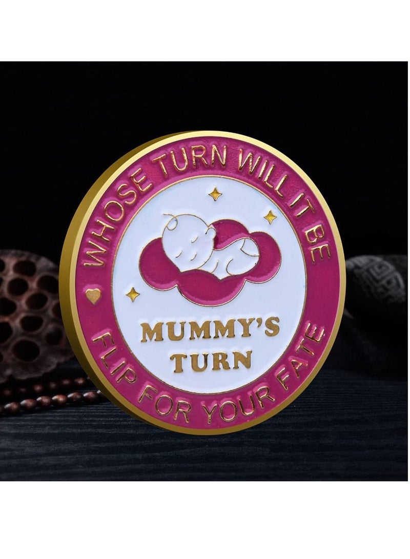 KASTWAVE Parents Funny Decision Coin, Gifts for Mum Dad, New Mum New Dad Gifts, Newborn Baby Gifts, Flip Coin Funny Parent Decision Turn Coin for Baby Shower Birthday Anniversary Mummy Couples Decision Making - Image 3