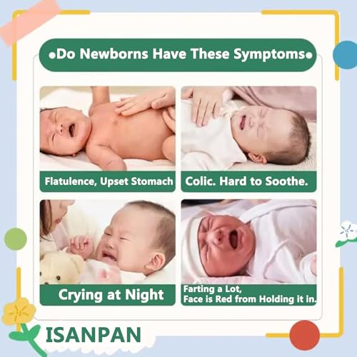 ISANPAN Baby Colic and Gas Relief - Cassia Seed Heated Tummy Wrap,Baby Heating Pad Swaddle Belt Relieves and Soothes Gas,Bloating and Upset Stomach (Green) - Image 3