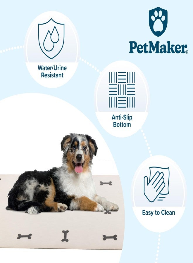 PETMAKER Dog Mat for Food and Water, Crate Pad, and Floor Protector - 47” x 24” Large PVC Memory Foam Pad with Non-Slip Bottom - Stain, Scratch, and Water-Resistant Dog Floor Mat by PETMAKER (Dog Bones) - Image 3
