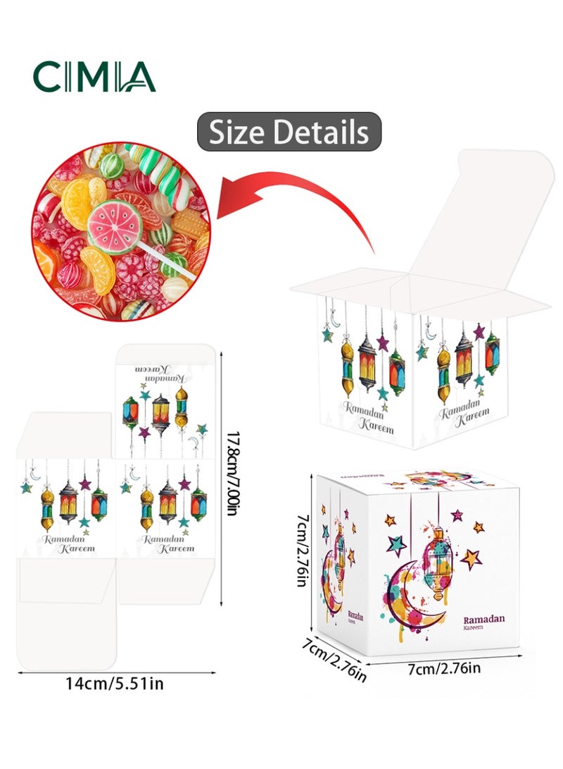 السيميا 12 حقيبة لتوزيع الحلوى / صناديق ورقية لتوزيع للأطفال، طباعة ألوان بعنصر المهرجان التقليدي - هدايا للأطفال وصناديق ورقية صديقة للبيئة للشوكولاتة/الحلوى - Image 2