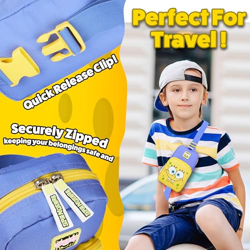 SpongeBob SquarePants Girls Crossbody Bag, Cute Bag for Money Phone, Teens Girls Gifts - Image 4