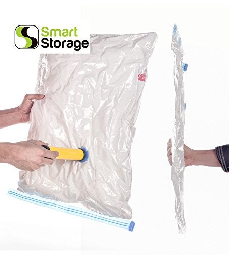 Smart Storage 6 PC Large Vacuum Storage Bags | Space Saver Bags Underbed Storage for Clothes, Bedding & Travel Bag Sealer | Vacuum Sealer Bags with Travel Pump | Waterproof Bags Works with Any Vacuum - Image 4