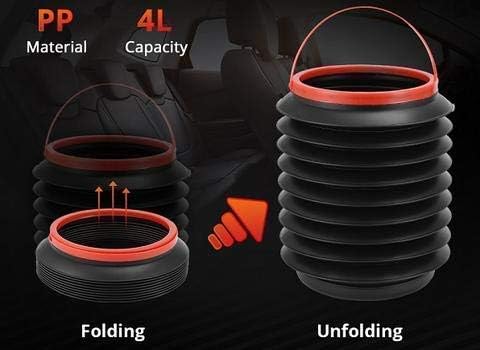JAY VEER SALES JAY VEER SALES Multifunction Foldable Car Handy Bucket Magic Container Trash Bin Storage Collapsible Durable Boot Organizer Camping Bucket 1Pcs  - Image 3