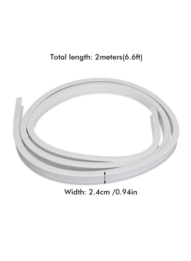 2M Flexible Ceiling Curtain Track Bendable Window Rod Rail Straight Curve Shower Curtain Decorative Accessories Home Decor - Image 5