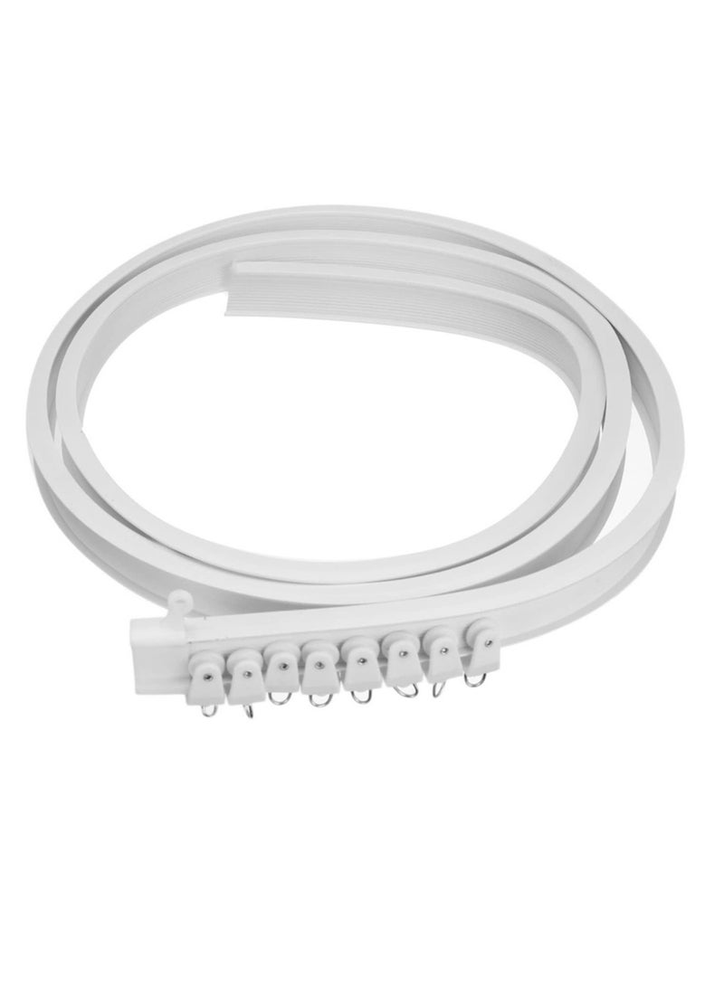 2M Flexible Ceiling Curtain Track Bendable Window Rod Rail Straight Curve Shower Curtain Decorative Accessories Home Decor - Image 2