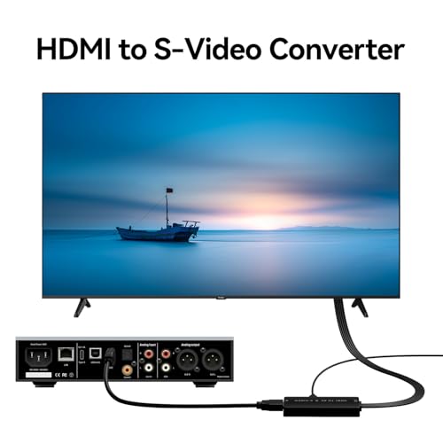 Dingsun HDMI to RCA+SVideo Converter, Audio Video Converter Adapter Support 720P/1080p for STB VHS VCR Blue-Ray DVD - Image 4