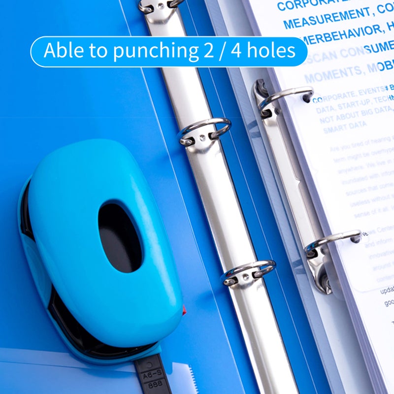 KW-triO Portable 2 Hole Punch Handheld Metal Hole Puncher 20 Sheet Capacity 6mm Aperture Paper Punch for A4 A5 A6 B5 B6 Notebook Scrapbook Diary Planner - Image 3