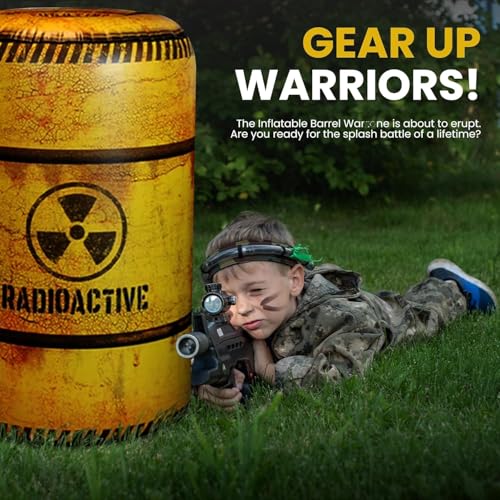 NINOSTAR 4 Barrels Inflatables, Compatible with Nerf, Laser tag, Birthday Party Activities and Decoration. - Image 5