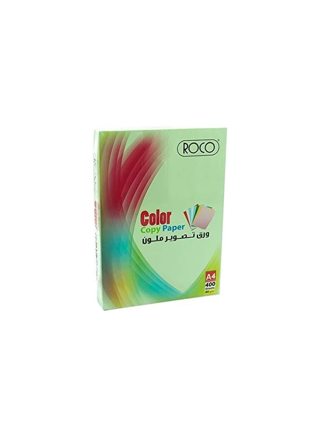 ROCO Color Copy Paper Green Color 80 Gsm 400 Sheets C801A44Grn - Image 1