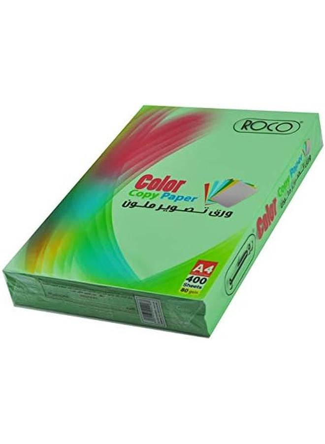 ROCO Color Copy Paper Green Color 80 Gsm 400 Sheets C801A44Grn - Image 2