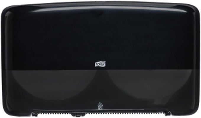 5555290 ELEVATION BATH TISSUE JUMBO ROLL MINI TWIN DISPENSER BLACK