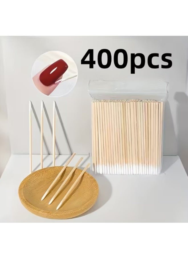 Goolsky 400 Pcs Nail  Art Sticks for Manicure Correction & Detailing, Nail Polish Remover Tools - Image 1