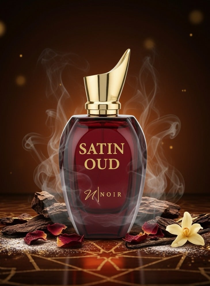 noir Satin Oud EDP | Intense Rose Oud and Vanilla Unisex Eau de Parfum | Long-Lasting Luxurious Scent | 80ml - Image 2