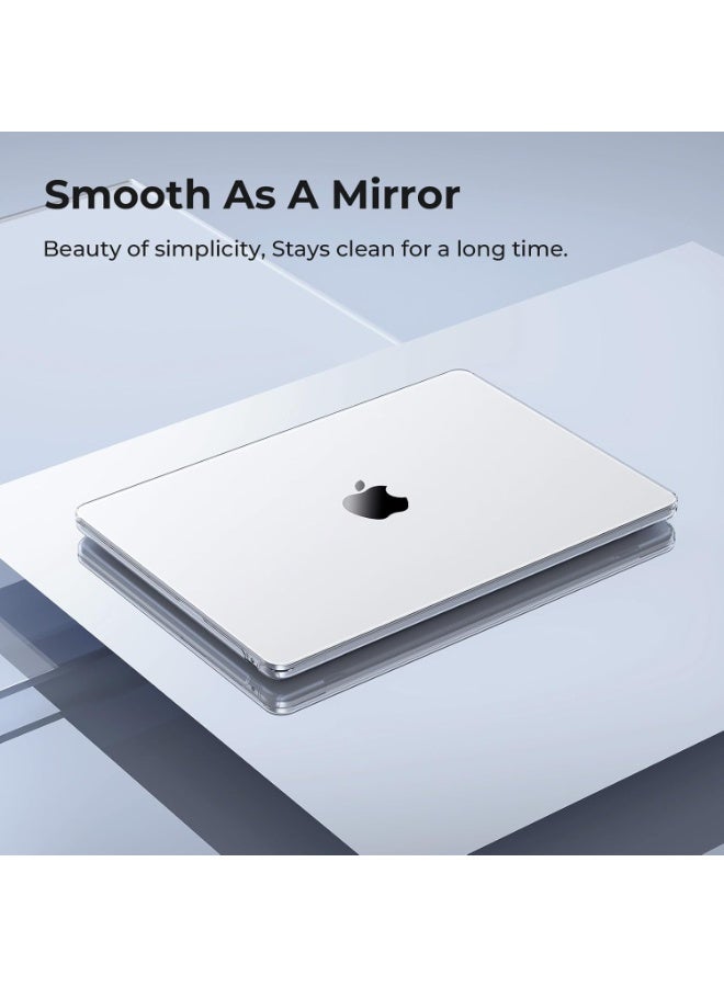 BAZARU Crystal Clear Hardshell Case for MacBook Air 13" M4 (2025/2024/2023/2022) M3 M2 A3240/A3113/A2681 - Laptop Case with Keyboard Cover & Screen Protector and Polishing Cloth For MacBook Air 13.6 inch Case - Image 4