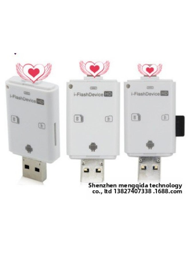 Multi-function Three-use Card Reader High-speed Expansion Container TF Card Camera SD Is Suitable For Apple Mobile Phone-Color:Black-Capacity:Without Memory Card