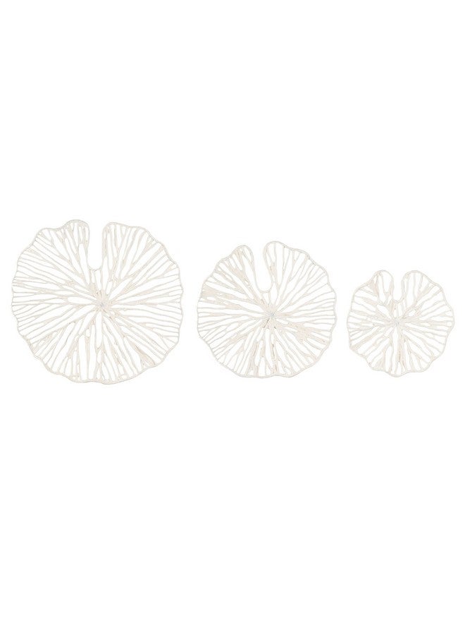 Creative Co-op Creative Co-Op Handmade White Coral Shaped Paper & Metal Wall Décor (Set of 3 Sizes)  - Image 1