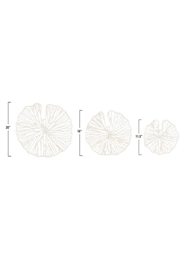 Creative Co-op Creative Co-Op Handmade White Coral Shaped Paper & Metal Wall Décor (Set of 3 Sizes)  - Image 2