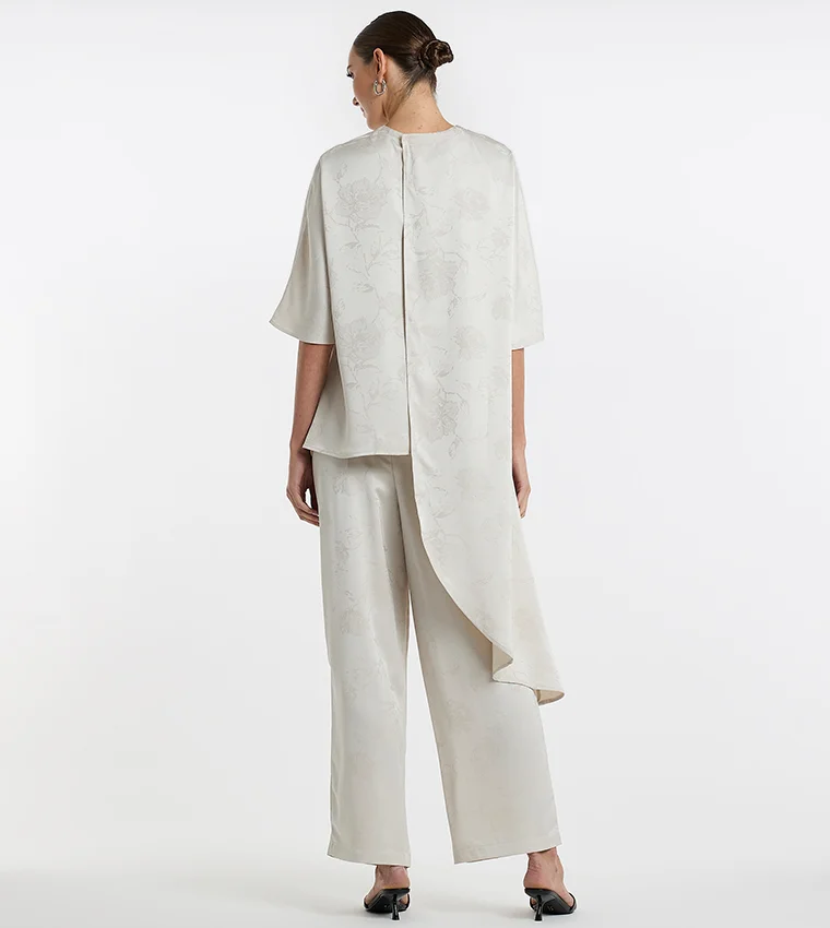 بي سي بي جي BCBG Jacquard Long Asymmetric Top