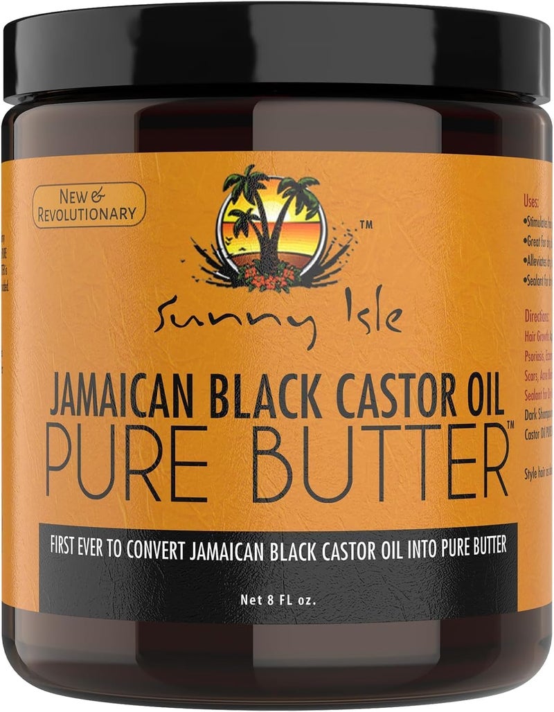 Sunny Islie Jamaican Black Castor Oil Pure Butter 8 fl oz 236ml Natural Hair and Skin Moisturiser