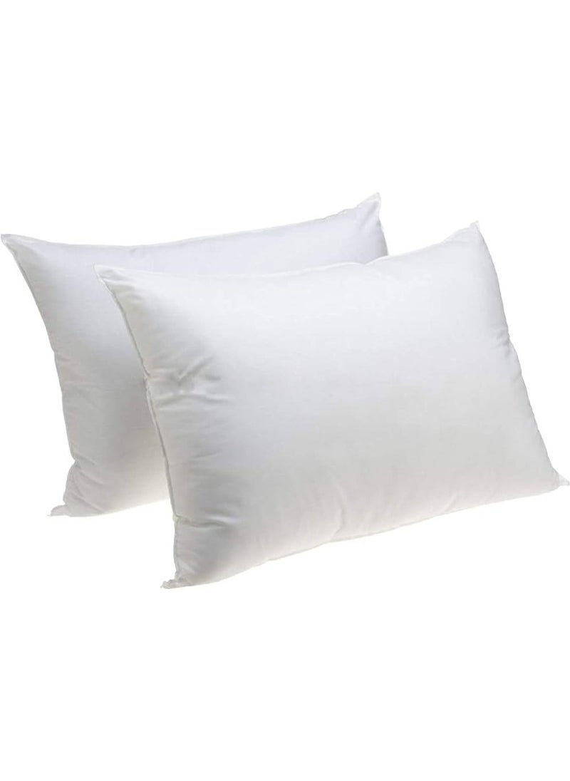 Super A two-piece hotel pillow set, made of 100% cotton outer fabric. Soft texture, white microfiber filling, size 75x50 cm 