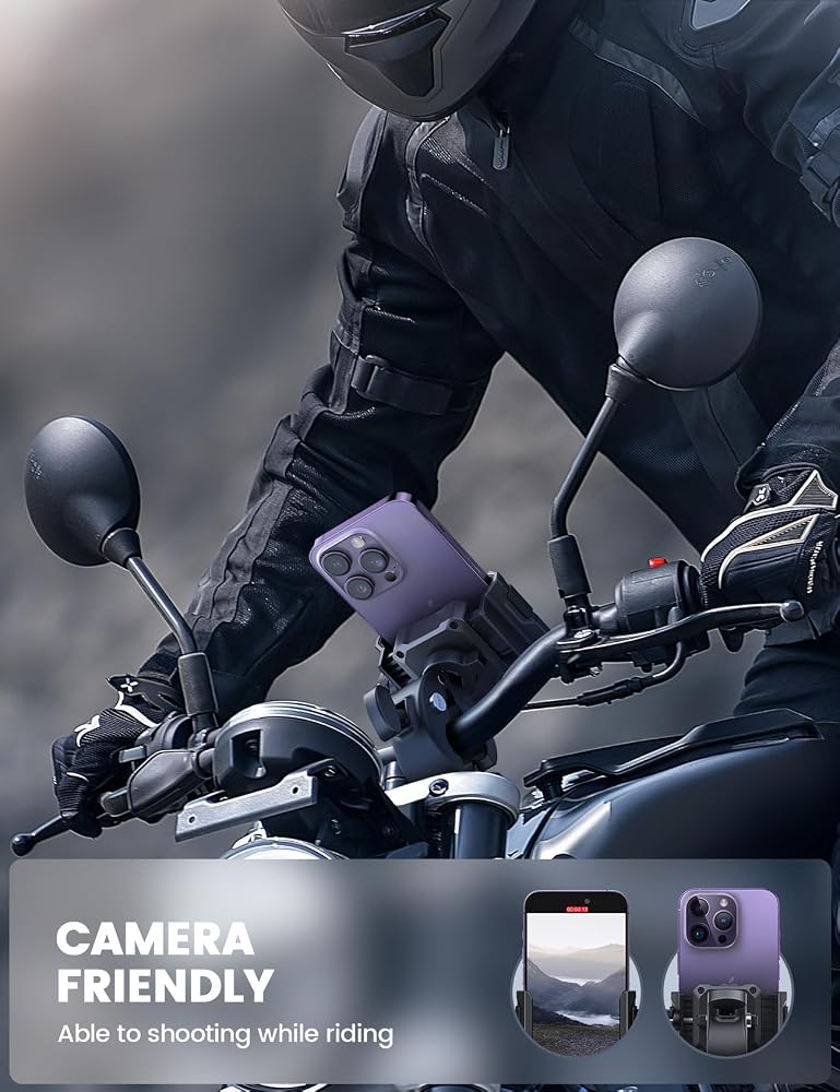Lamicall Motorcycle Bike Phone Mount, 1s Lock Bike Phone Holder - Image 2