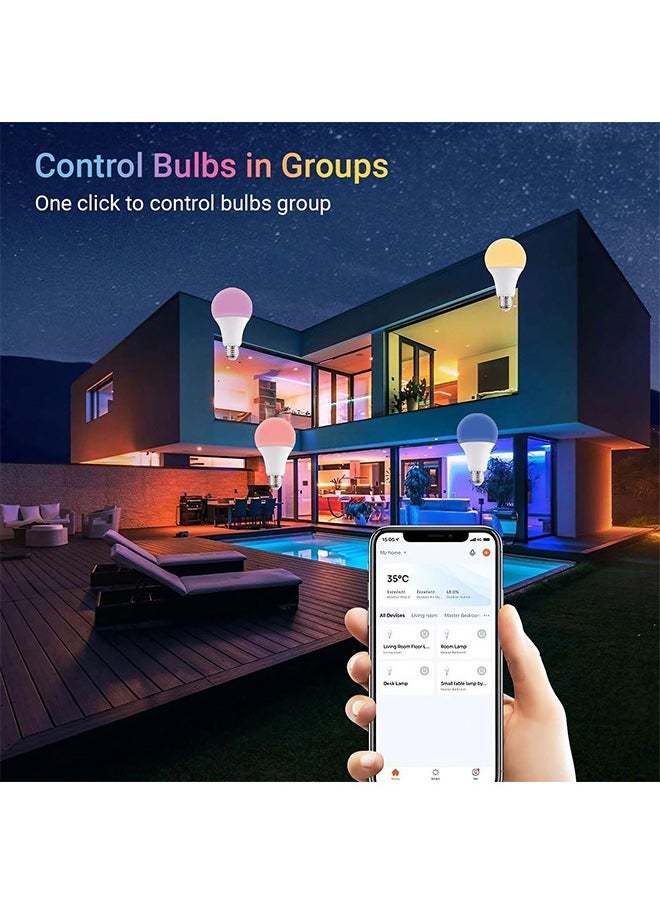 Lemon - 2 Pack Bluetooth Smart Bulb, 9W Light Bulb, LED home light bulb Compatible with Alexa, Echo - Google Home Assistant, Have Multi Colors - Image 1