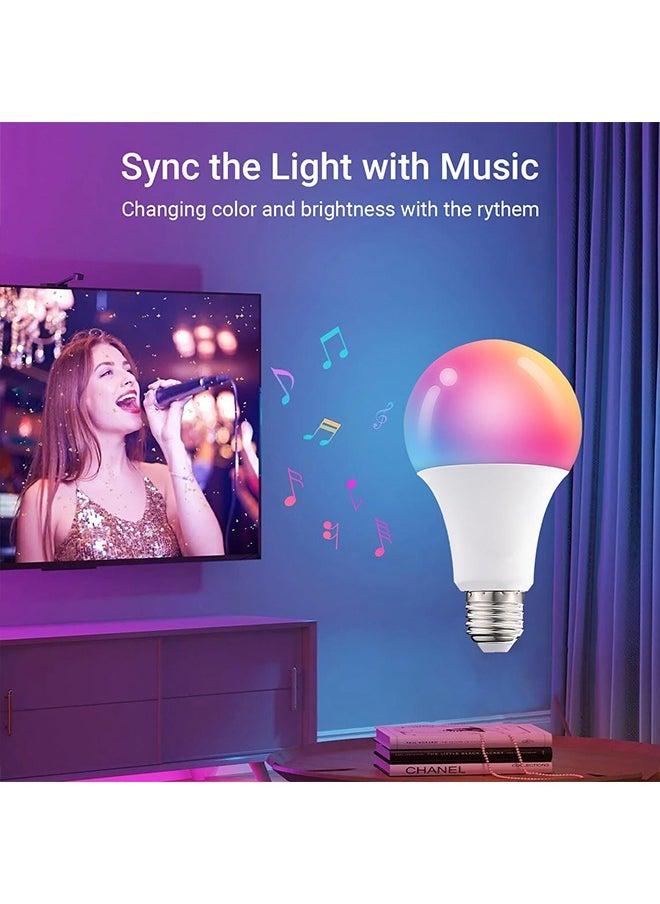 Lemon - 2 Pack Bluetooth Smart Bulb, 9W Light Bulb, LED home light bulb Compatible with Alexa, Echo - Google Home Assistant, Have Multi Colors - Image 1