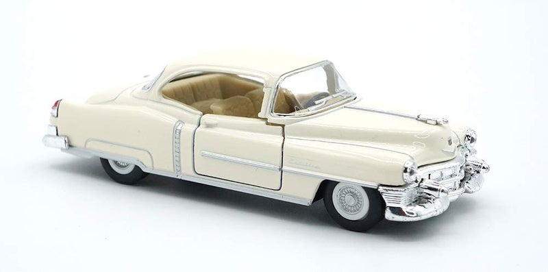 KiNSMART 1953 Cadillac Series 62 1:43 O Scale 5 Inch Die Cast Metal Model Classic Ventage Toy Car (Eggshell White)