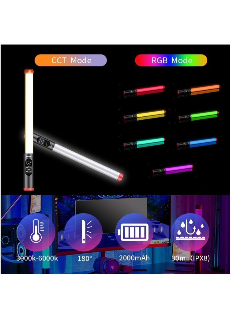 Jmary FM-128 RGB Led Light Waterproof Lighting Bar With OLED Display Indicator - Image 4