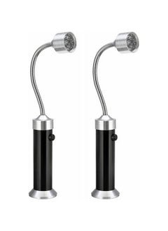 Grill Mark 2-Piece Magnetic LED Grill Lights Silver and Black 23.8 x 3.7 x 3.7 cm 8095388  - Image 1