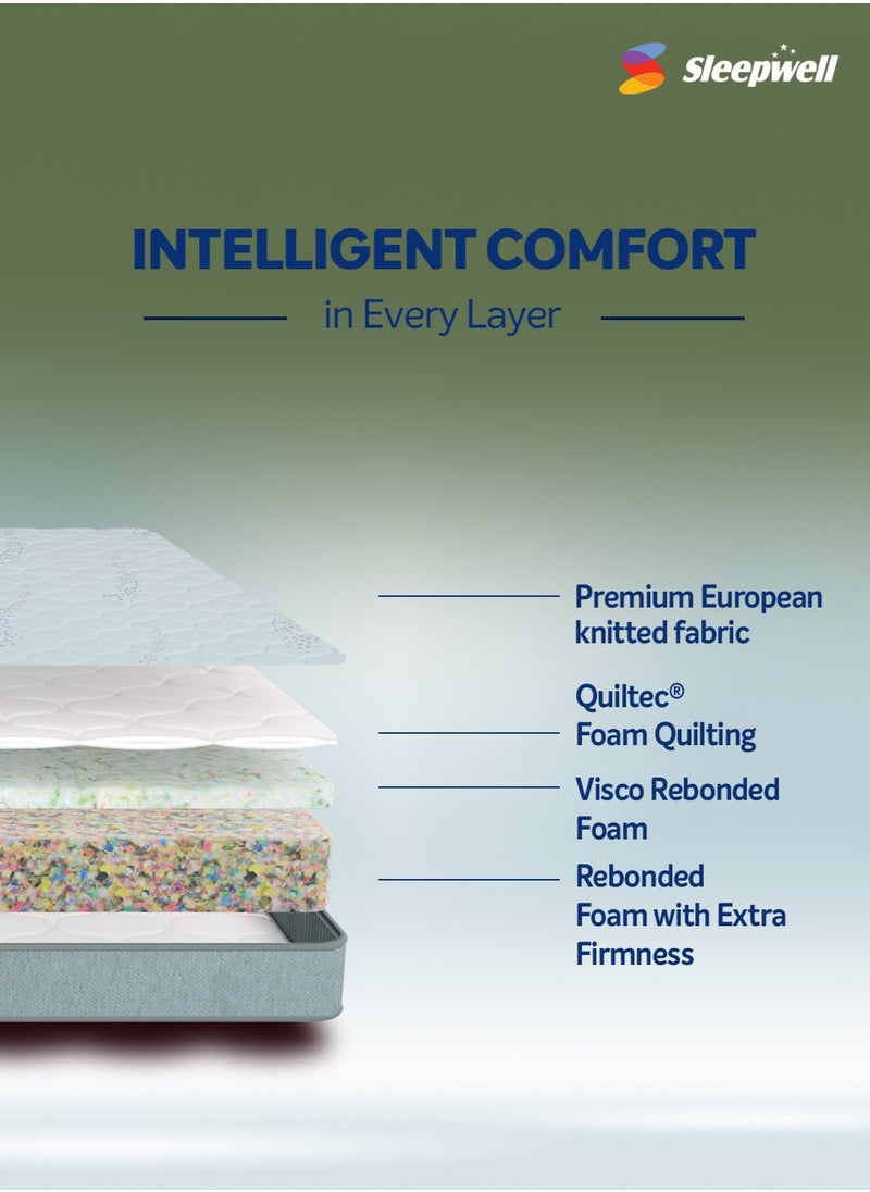 Sleepwell Sleepwell Durafirm 2.0 | Visco Medicated Foam | Queen Bed Size | Medium Firm | Neem Freshce Technology | Anti Sag Mattress (200L x 160W x 15H cm)  - Image 4