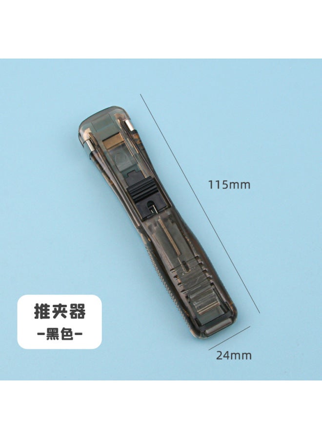 HELPS Transparent Clip Pusher File Data Finishing Clip Student Test Paper Binding Clip Snack Sealing Ticket Clip Stationery Clip - Image 1