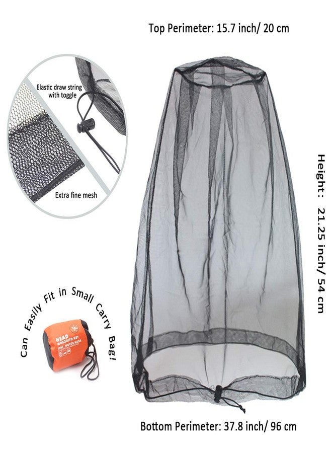 Cinvo Head Net Hat for Bugs No See Ums, Insects, Gnats, Biting Midges - Spacious Net Room Works Over Most Hats - Black - Image 2