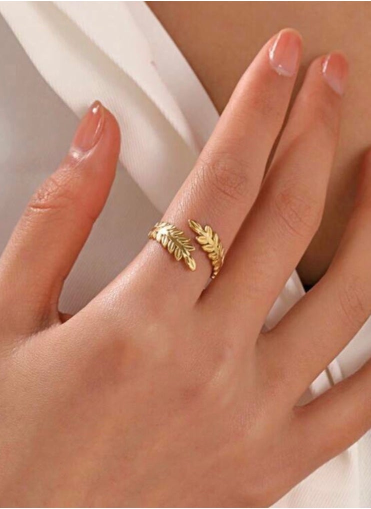 JewelryPalace 18k Gold Plated Stainless Steel Ring For Women  - Image 1