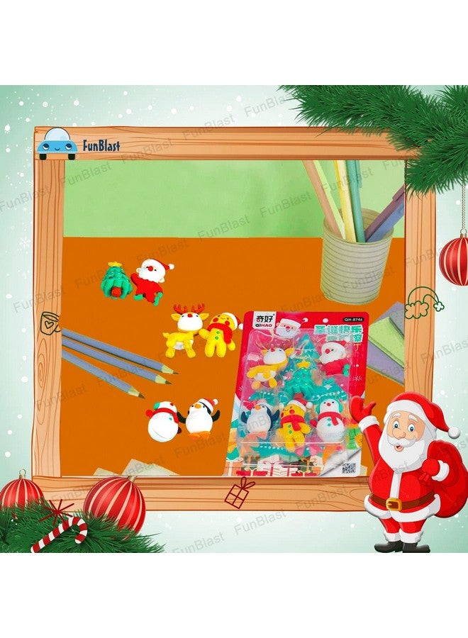 فنبلاست ممحاة عيد الميلاد المجيد من فن بلاست - هدية قرطاسية من ممحاة سانتا للأطفال، ممحاة كاواي للأطفال، هدايا عيد الميلاد، ممحاة لأطفال المدارس، هدايا عودة للأطفال (12) - Image 5
