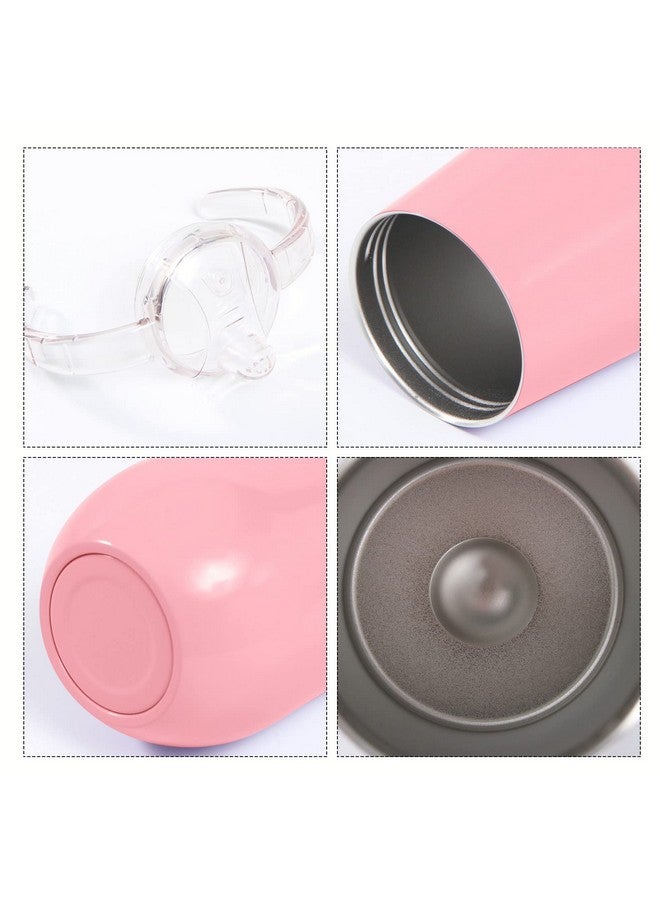Buumin Stainless Steel Straw Sippy Cup with Handles & Silicone Lids,10 oz BPA Free Double Wall Vacuum Insulated Sippy Cup Mug Tumbler Toddler Straw Cups for boys and girls Non-Spill Sippy Cups - Image 2