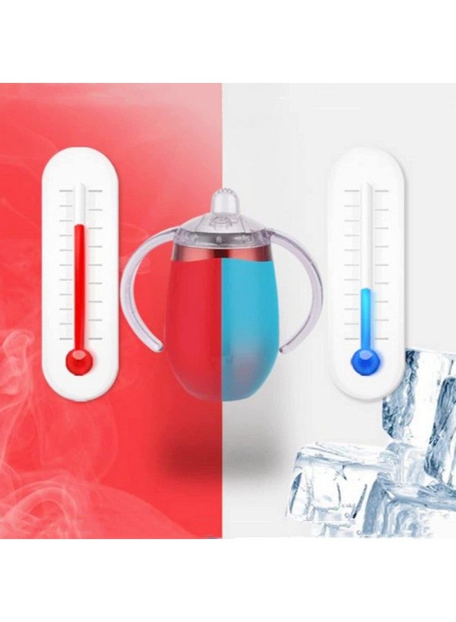 Buumin Stainless Steel Straw Sippy Cup with Handles & Silicone Lids,10 oz BPA Free Double Wall Vacuum Insulated Sippy Cup Mug Tumbler Toddler Straw Cups for boys and girls Non-Spill Sippy Cups - Image 4