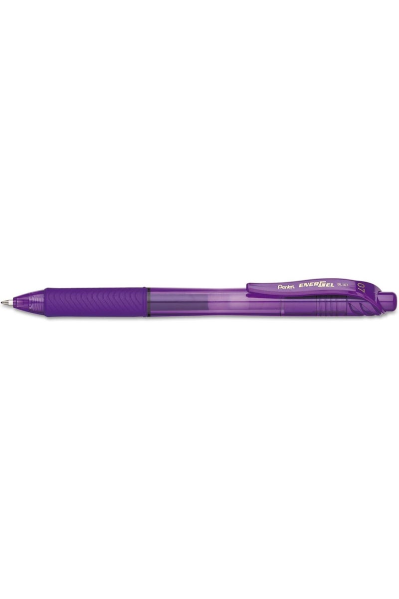 بنتل BL107 EnerGel XPentel Retractable Gel Pen 0.7mm, Violet - 5 Piece - Image 2