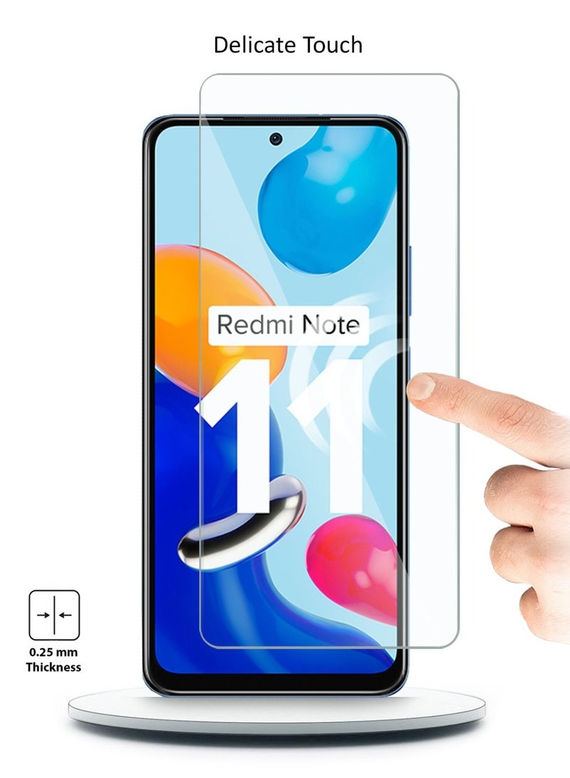 Techie Anti Reflection Anti Bubbles 9H Hardness HD Tempered Glass Screen Protector For Xiaomi Redmi Note 11 - Image 2