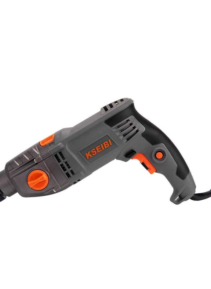KSEIBI - Impact Drill, 13 MM, 1050 W, No-Load Speed 0-2800 R.p.m, Electric Power Drill with Side handle, Variable Speeds, Ideal for Drilling into Construction & Concrete, Woodworking, Home Improvement and DIY. - Image 1