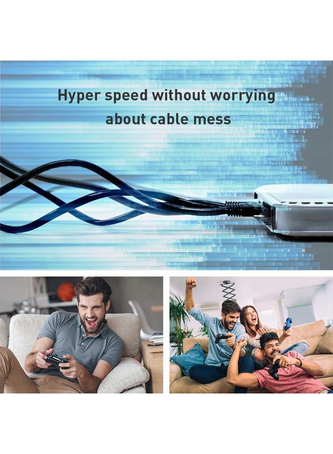 Smolink كابل إيثرنت 10 قدم، كابل إيثرنت فئة 8 عالي السرعة 40Gbps مع قابس مطلي بالذهب أسلاك محمية F/FTP موصل RJ45 كابل LAN لجهاز التوجيه، المودم، الألعاب، Xbox، PS4، PS5، أسود - Image 2