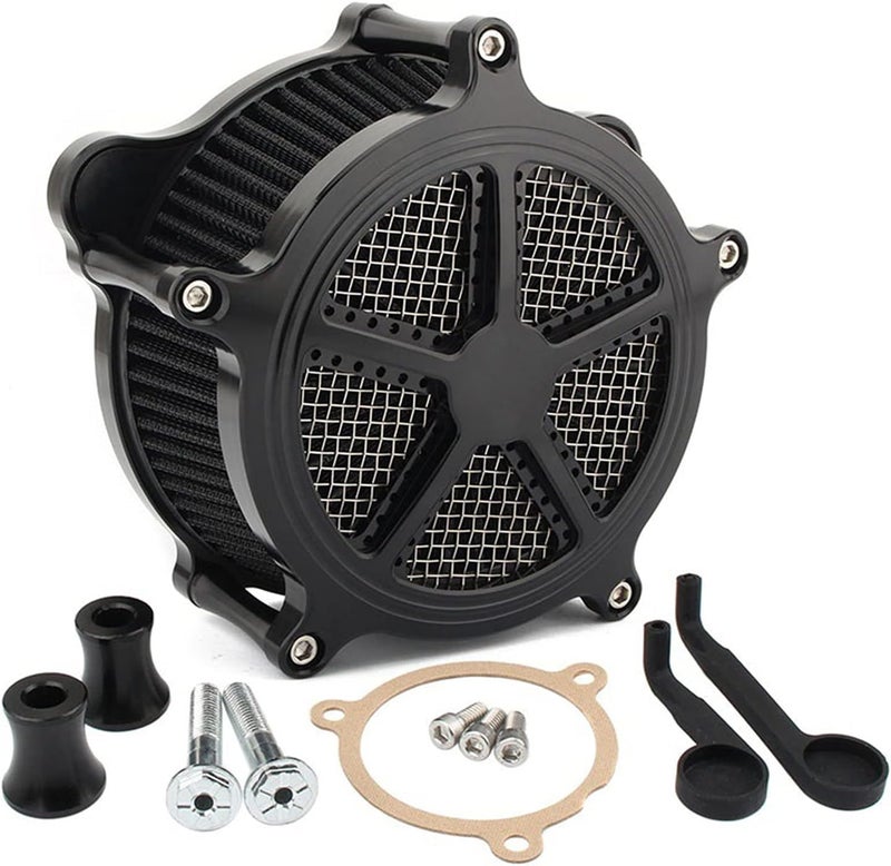 QASULER CNC Aluminum Air Filter System for Harley - Image 1