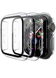 3 Pack Case for Apple Watch Series 3 42mm Hard PC Case with Tempered Glass Screen Protector Waterproof Anti-Scratch HD Ultra-Thin Full Protective Cover for iWatch 42mm (Transparent)
