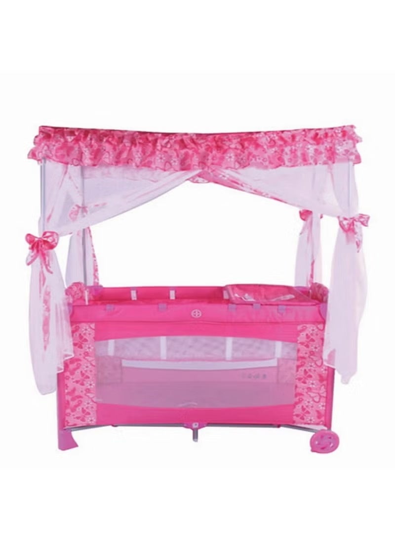 Baby bed with mosquito net - pink - Image 2