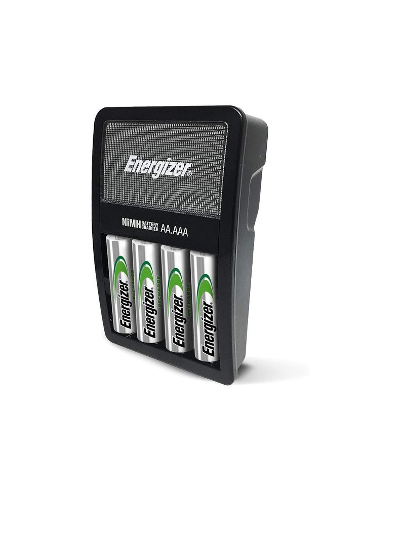 Energizer Rechargeable Aa And Aaa Battery Charger Recharge Value With 4 Aa Nimh Rechargeable Batteries Black 50608 Value Charger w4-AA - Image 2
