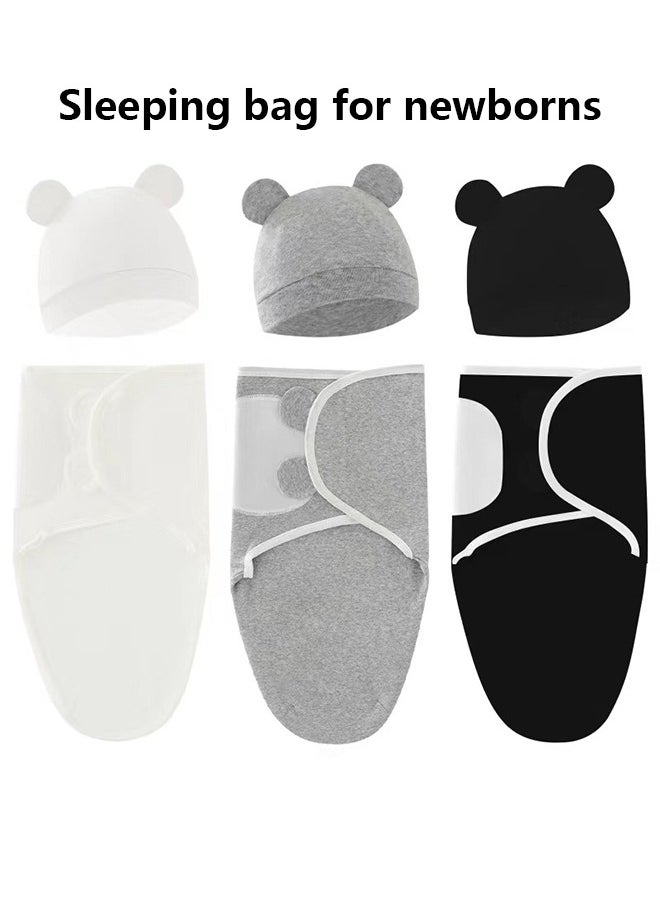 Occuwzz 3PCS baby sleeping bag hats soft and skin-friendly temperature regulation  easily improve baby's sleep  - Image 2